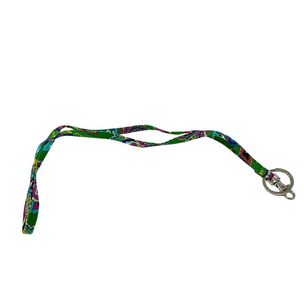 Vera Bradley Paisley in Paradise Lanyard ID Badge Keychain Retired Floral